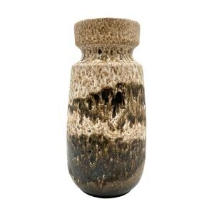 Scheurich Keramik MCM Vase 1960s West German Ceramic Fat Lava Glaze 242-22